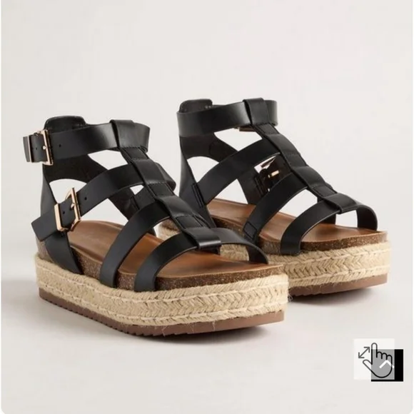 NWT Torrid  Women's Fisherman Platform Sandals size 9.5 WW - Picture 2 of 11